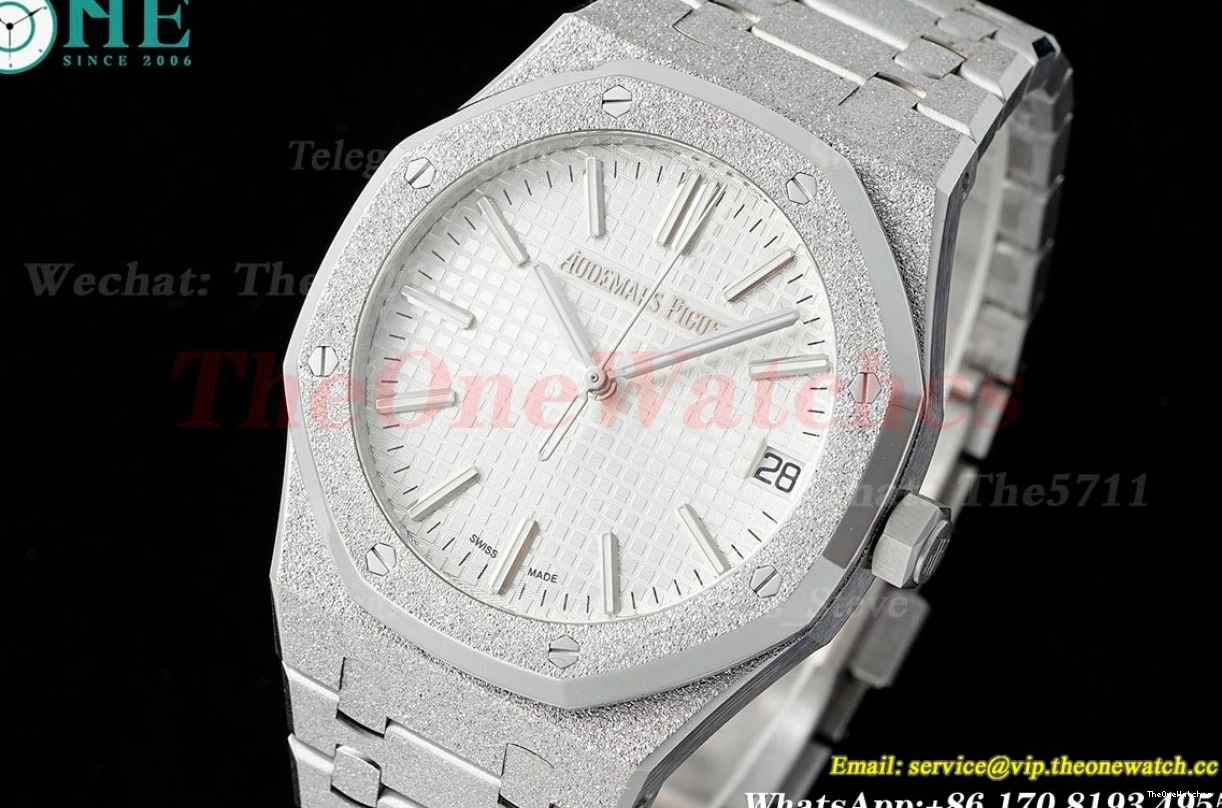 APSF Frosted Oak 15510 41mm White Dial Clone A4302 SS SS Royal Super 0413